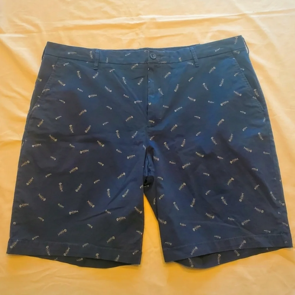 Izod Mens Shorts Advantage Performance Saltwater Street Cadet Navy Size 40W